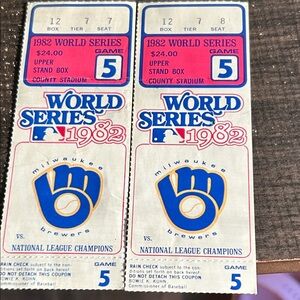 1982 World Series Game 5 Ticket